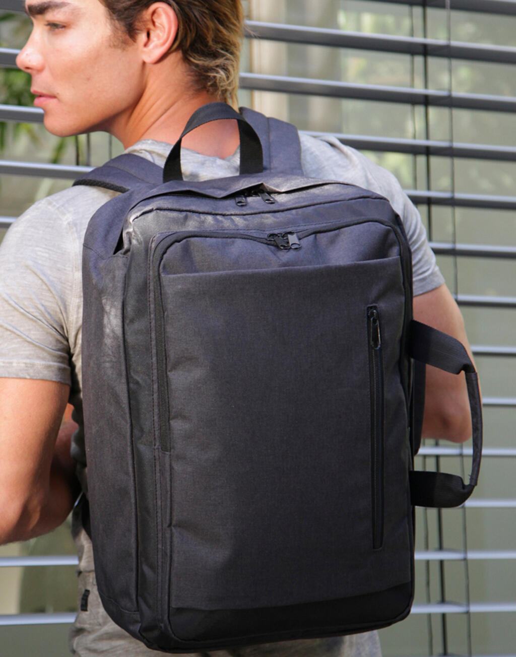 Bordeaux Hybrid Laptop Briefcase - Vue 3