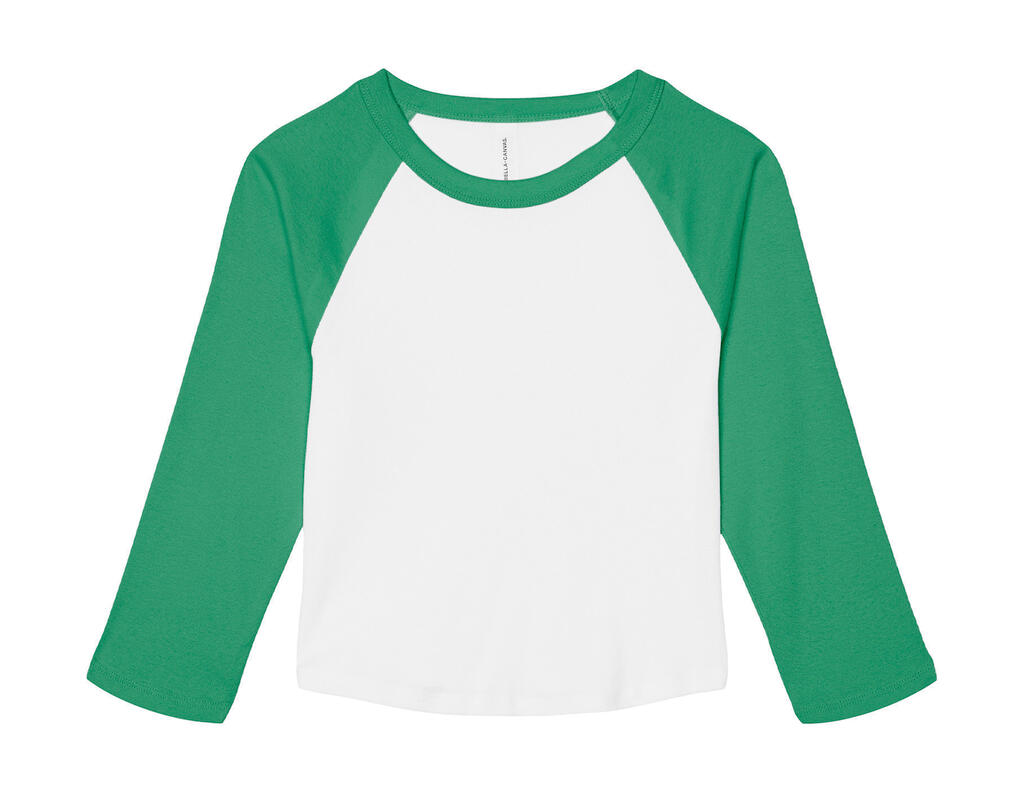 Women's Micro Rib 3/4 Raglan Baby Tee