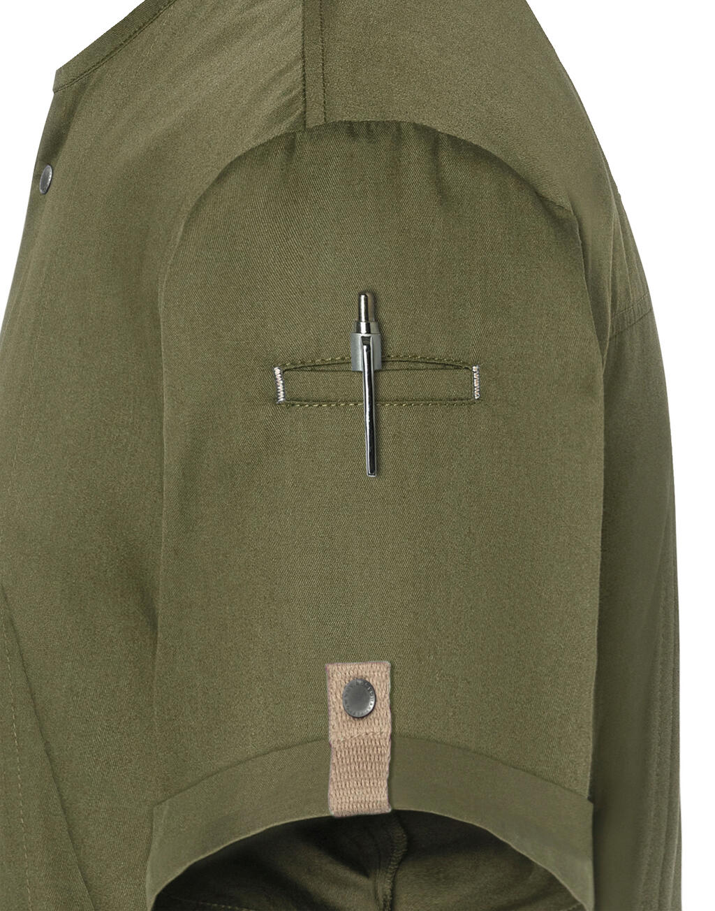 Short-Sleeve Chef Jacket Green-Generation - Vue 2