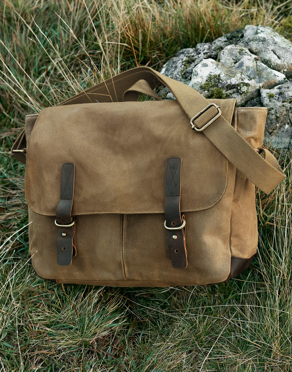 Heritage Waxed Canvas Messenger - Vue 4