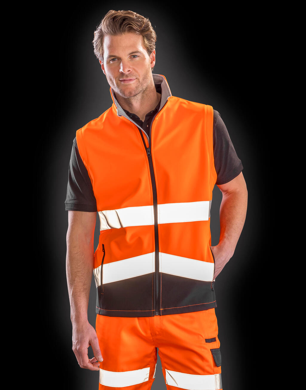Printable Safety Softshell Gilet - Vue 2