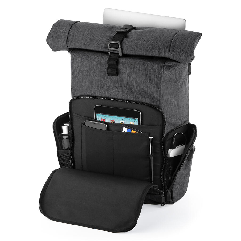 Q-Tech Charge Roll-Top Backpack - Vue 5