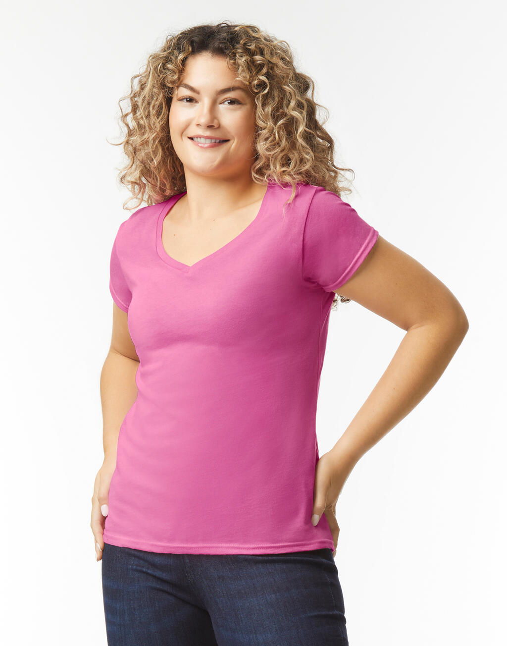 Gildan Ladies Softstyle V-Neck T-Shirt - Vue 5
