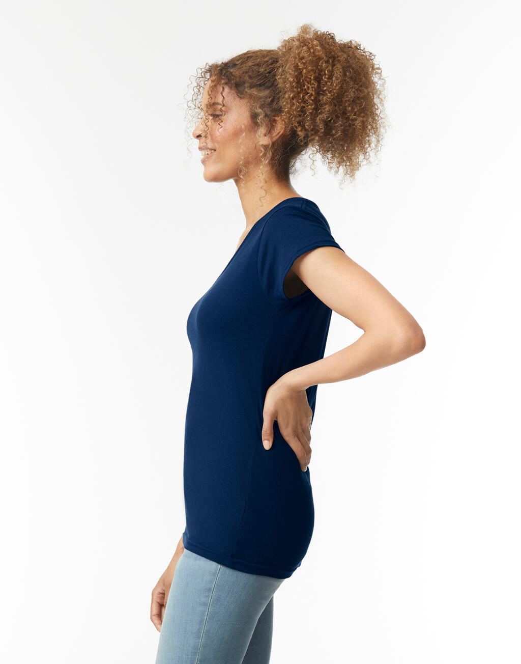 Gildan Ladies Softstyle V-Neck T-Shirt - Vue 3