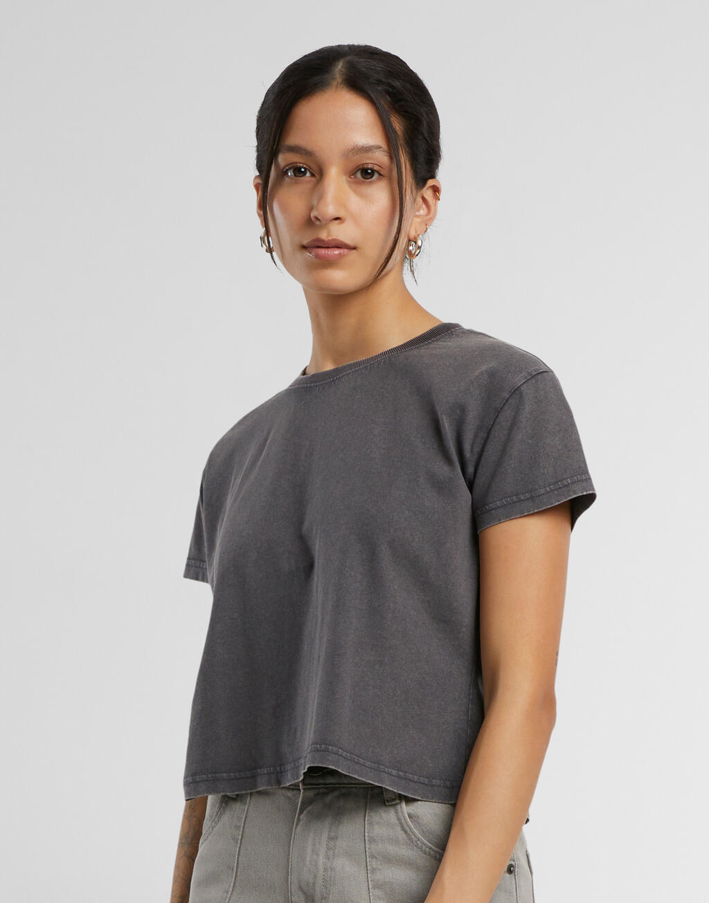 Ladies Vintage Cropped Tee - Vue 5