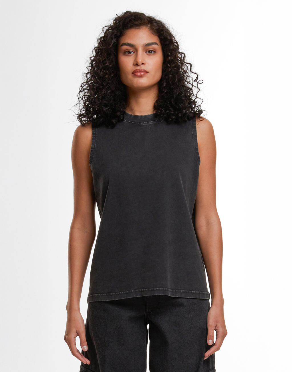 Ladies Vintage Washed Sleeveless Tee - Vue 4