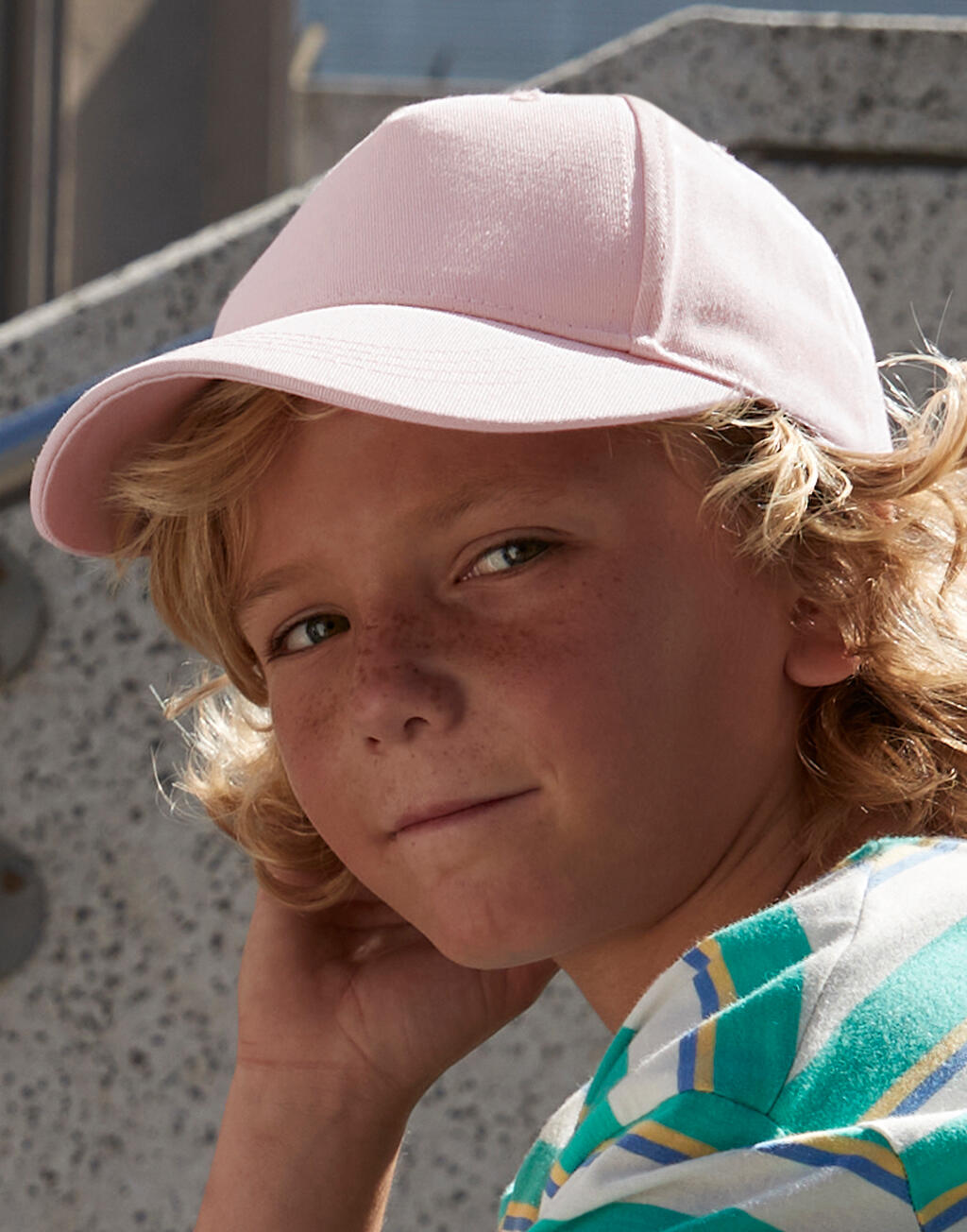 Junior Organic Cotton 5 Panel Cap - Vue 5