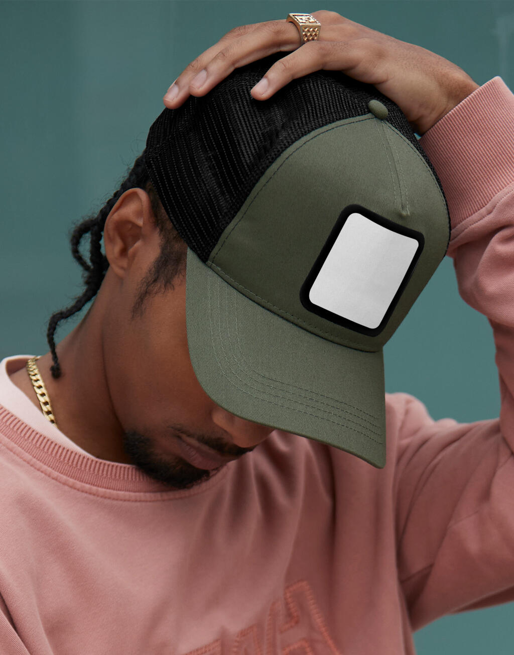 Appliqué Patch 5 Panel Trucker - Vue 3