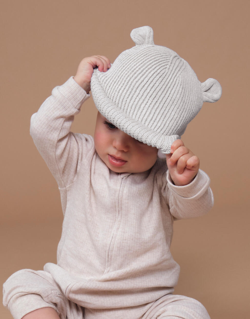 Organic Baby Bear Beanie - Vue 2