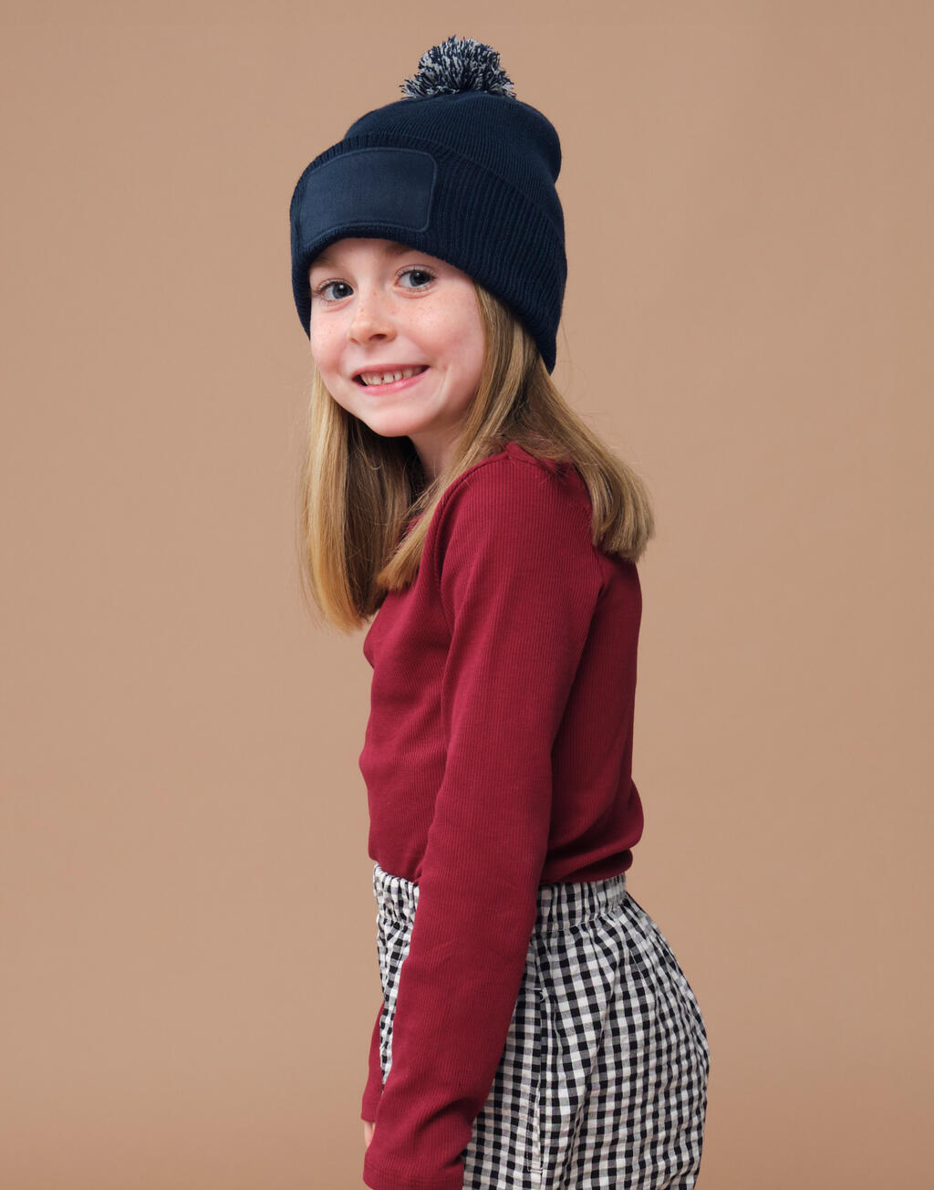 Kids Snowstar Patch Beanie - Vue 2