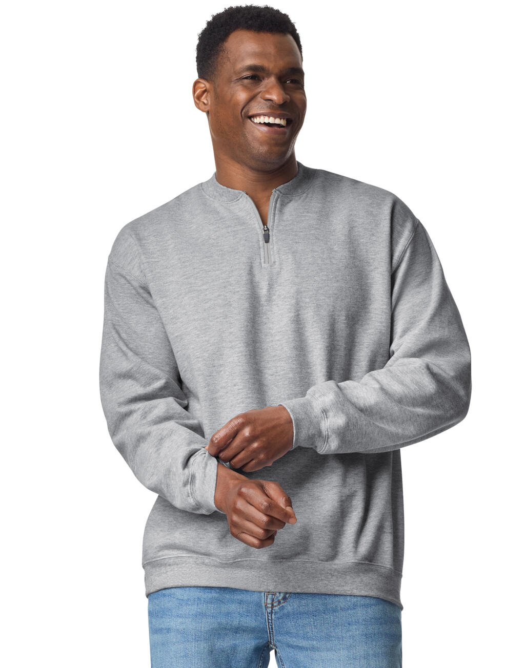 Softstyle Midweight Adult Fleece 1/4 Zip Sweat - Vue 2