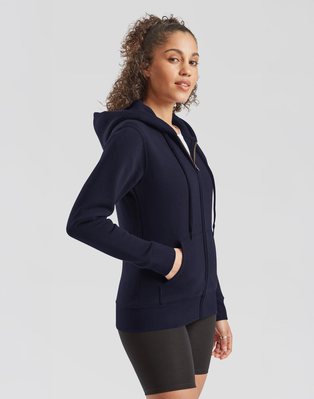 Premium Hooded Sweat Jacket Lady-Fit - Vue 2