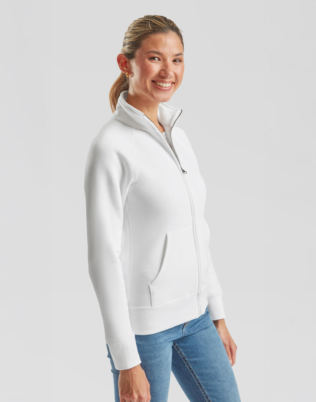 Ladies Premium Sweat Jacket - Vue 2