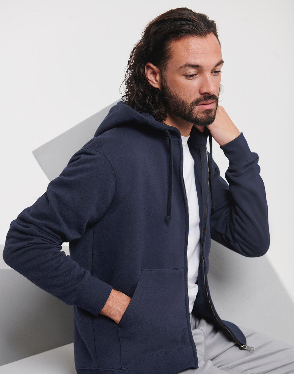 Men's Authentic Zipped Hood - Vue 2
