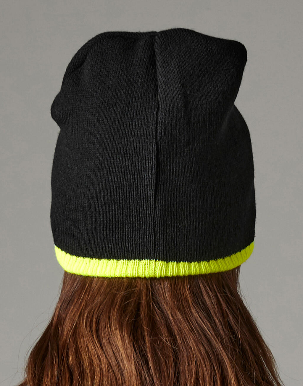 Two-Tone Beanie Knitted Hat - Vue 2