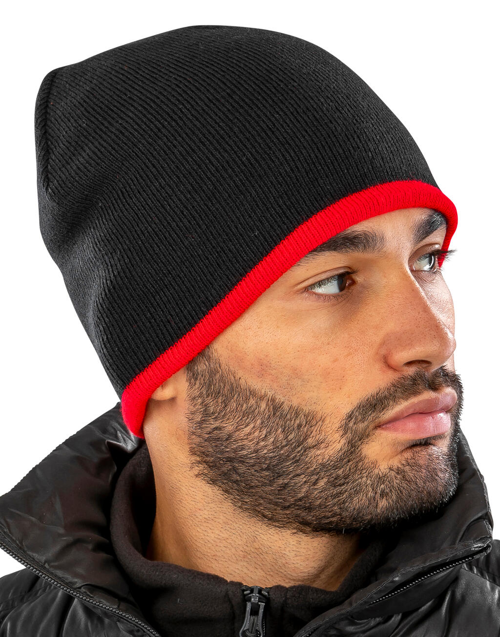 Soft Feel Cuffless Reversible Beanie - Vue 2