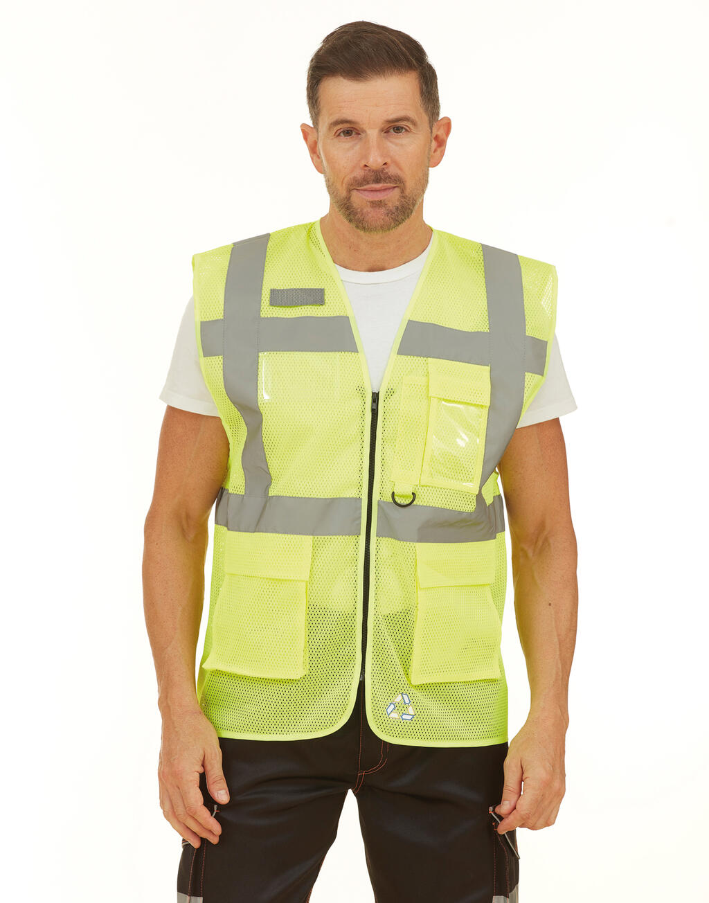 Fluo Open Mesh Executive Waistcoat - Vue 2