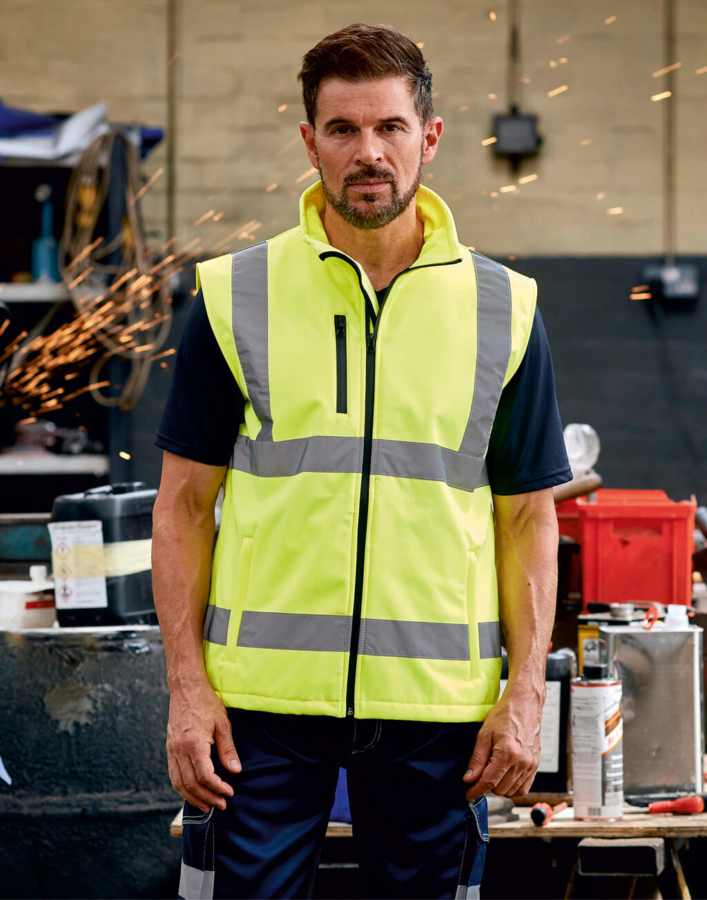 Fluo Softshell Bodywarmer - Vue 2