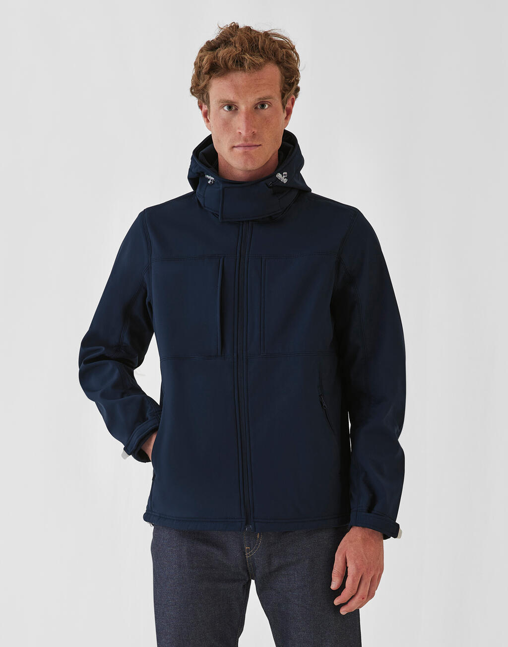 Veste Hooded Softshell B&C, membrane 3 couches imperméable