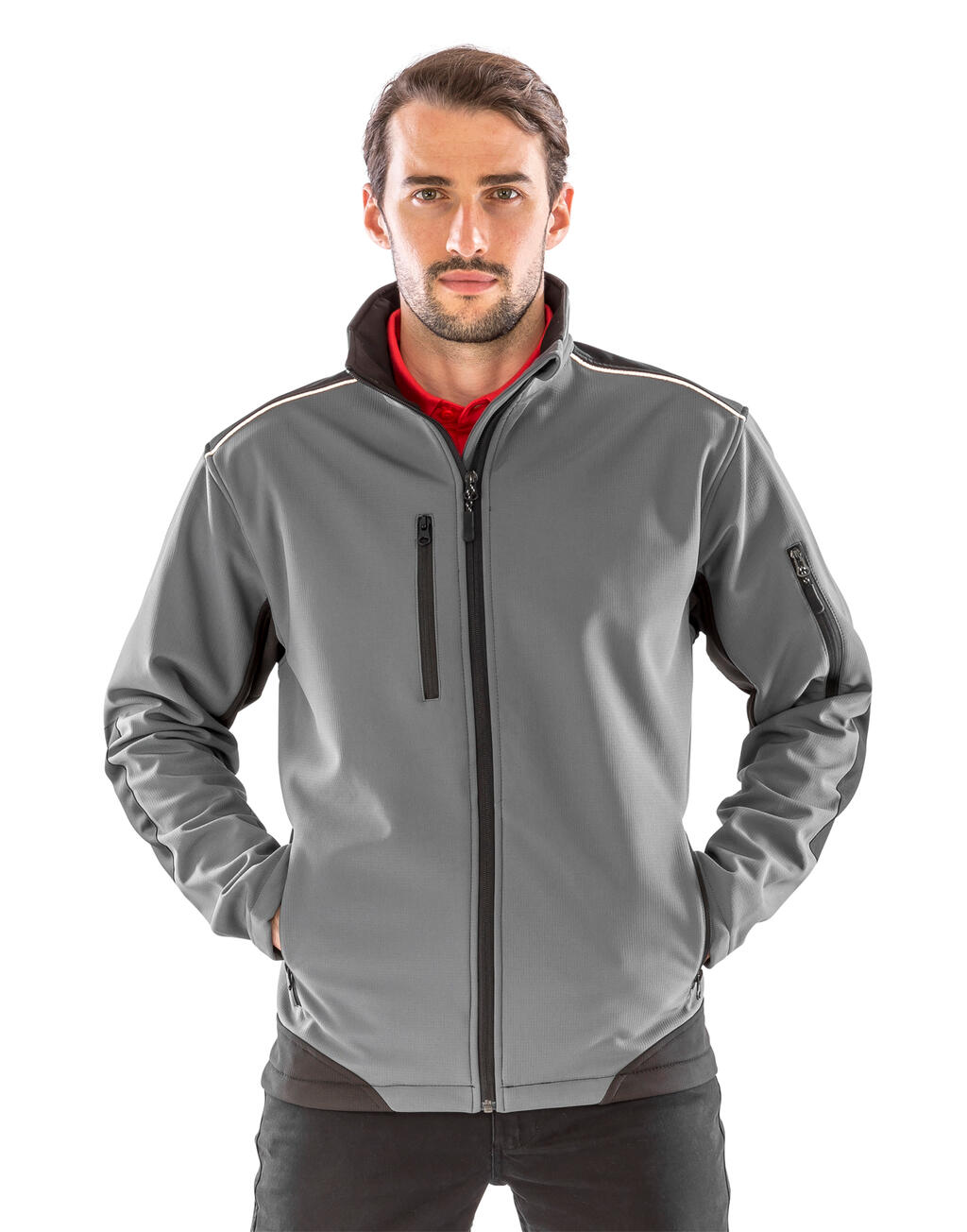 Ripstop Softshell Work Jacket - Vue 5
