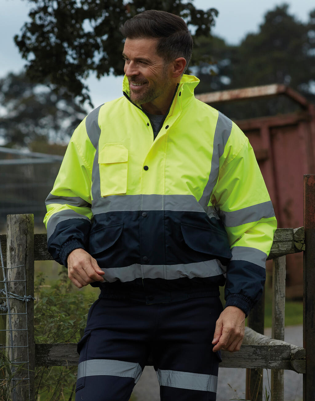 Fluo 2-Tone Bomber Jacket - Vue 2