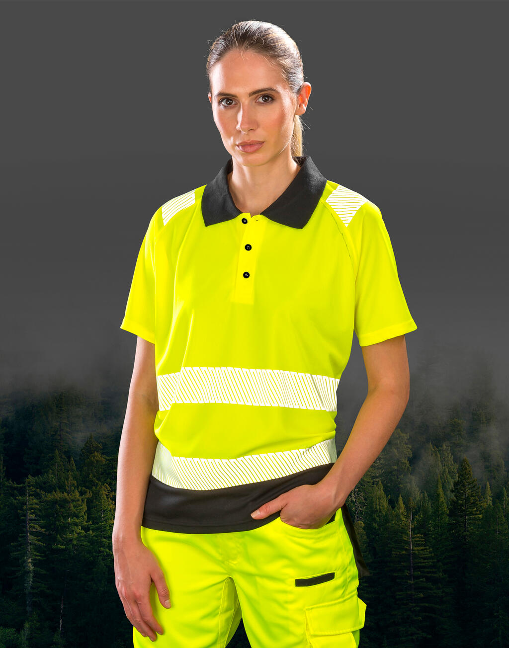 Recycled Safety Polo Shirt - Vue 2