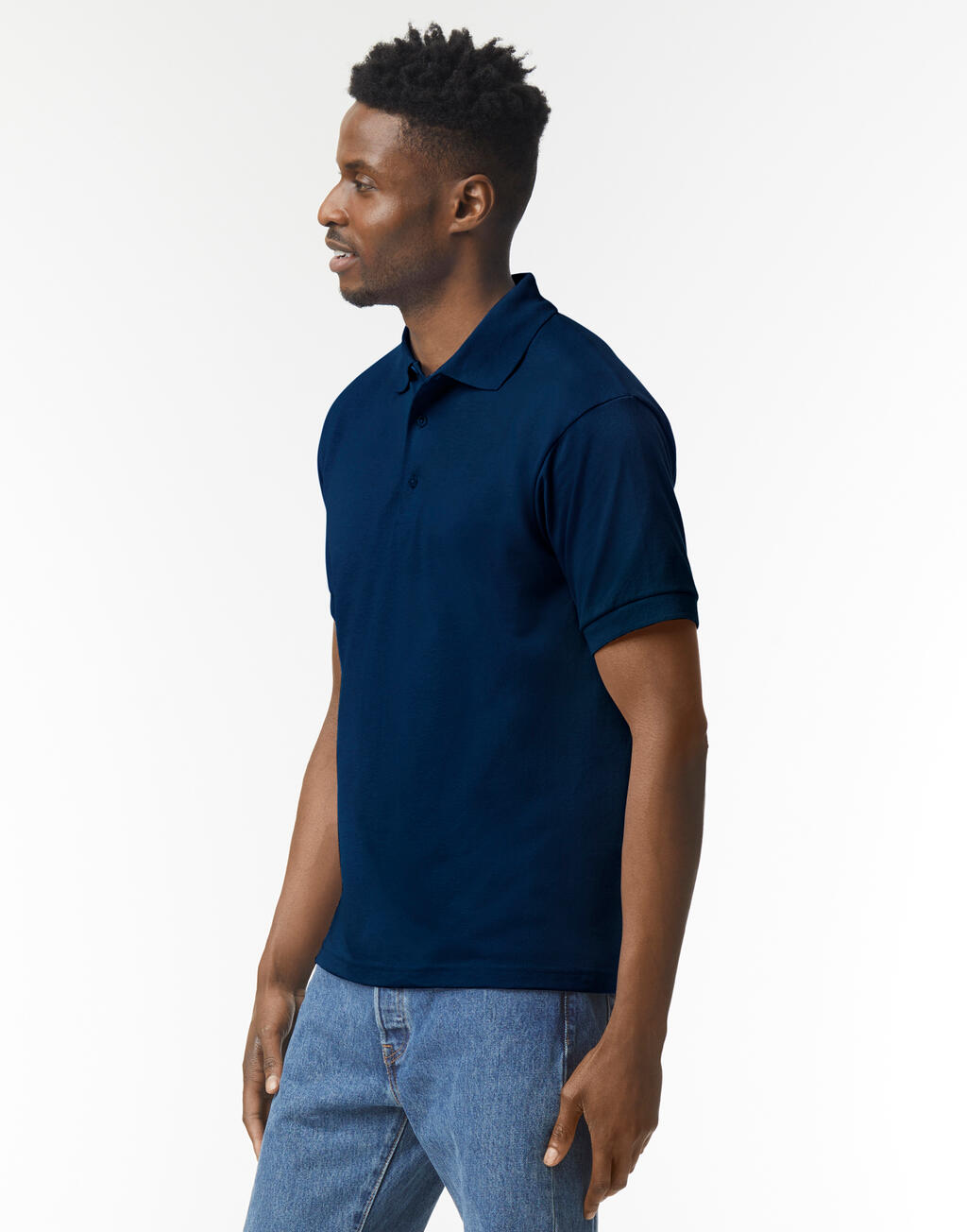 DryBlend Adult Jersey Polo - Vue 2