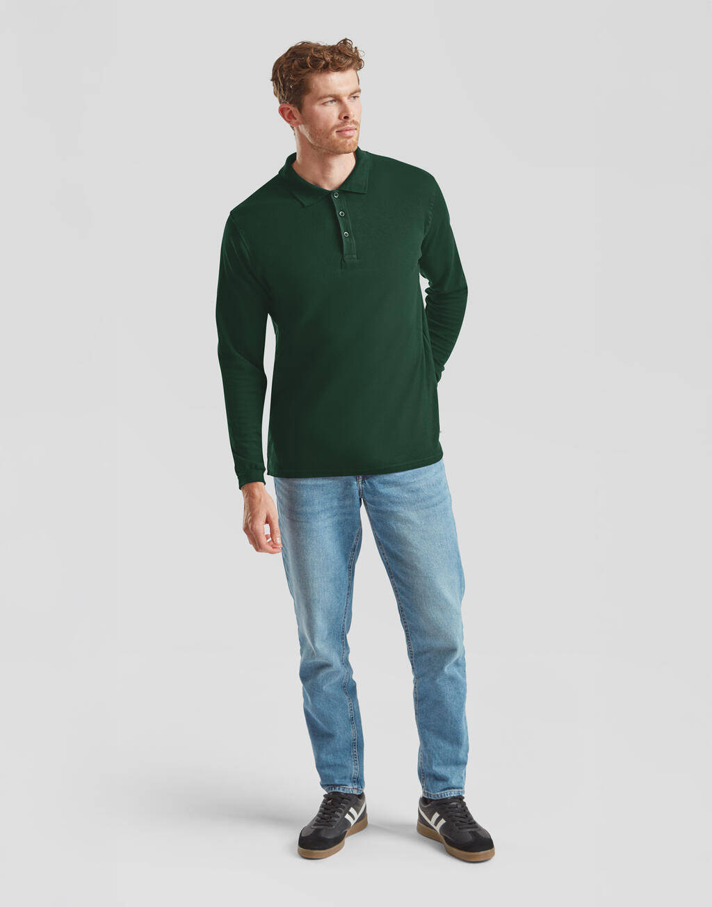 Premium Long Sleeve Polo - Vue 4