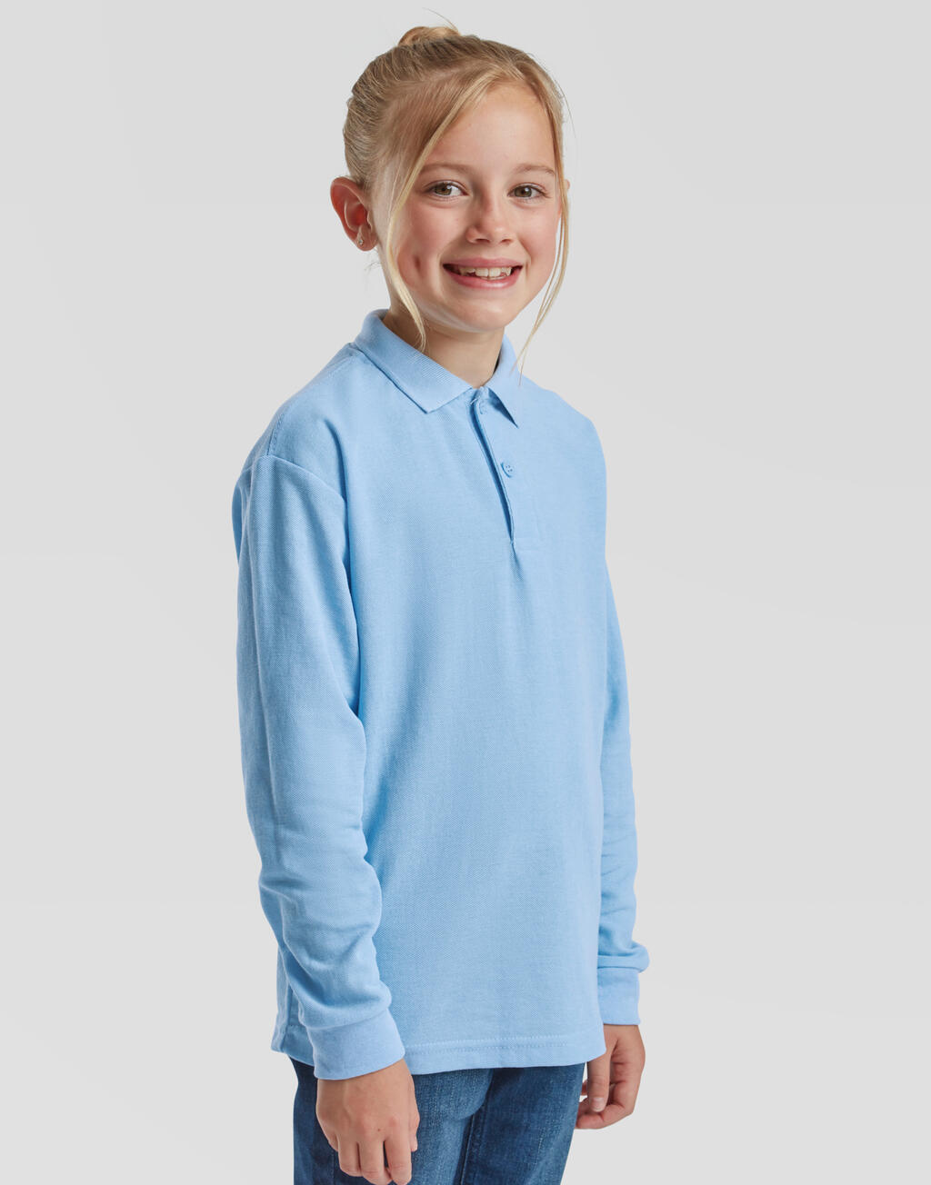 Kids 65/35 Long Sleeve Polo - Vue 2