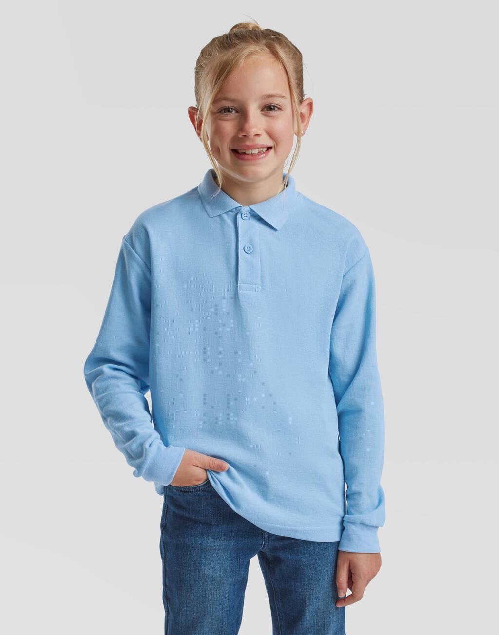 Kids 65/35 Long Sleeve Polo