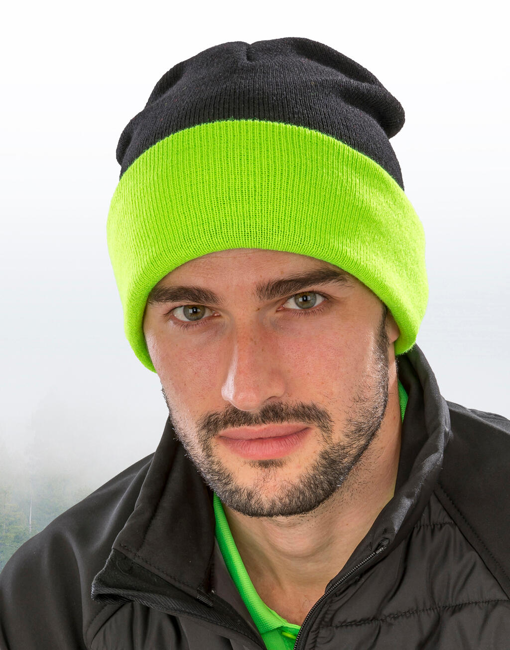 Recycled Black Compass Beanie - Vue 2