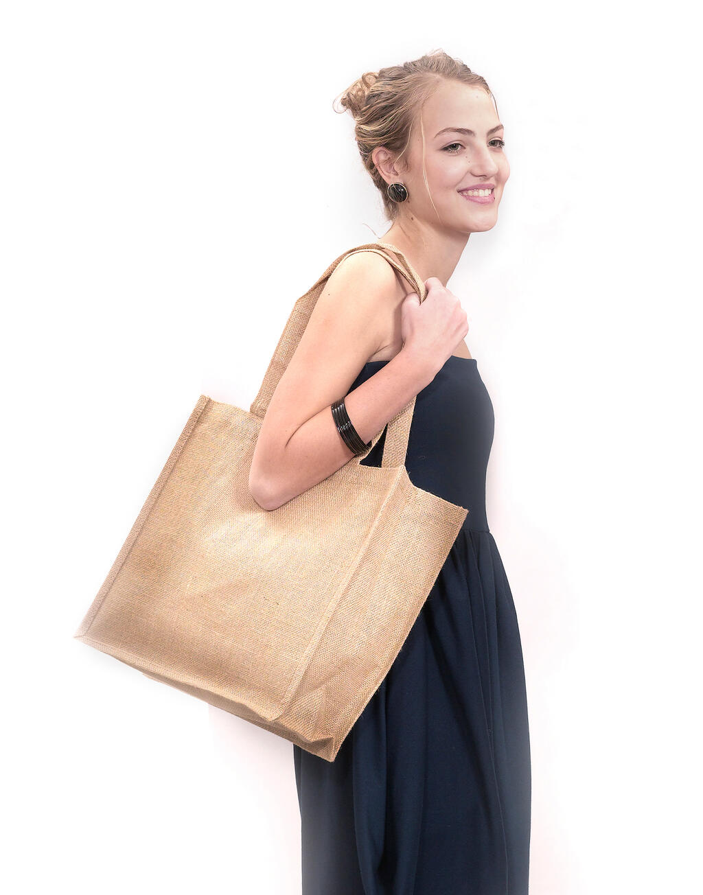 Chennai Short Handled Jute Shopper Bag - Vue 3