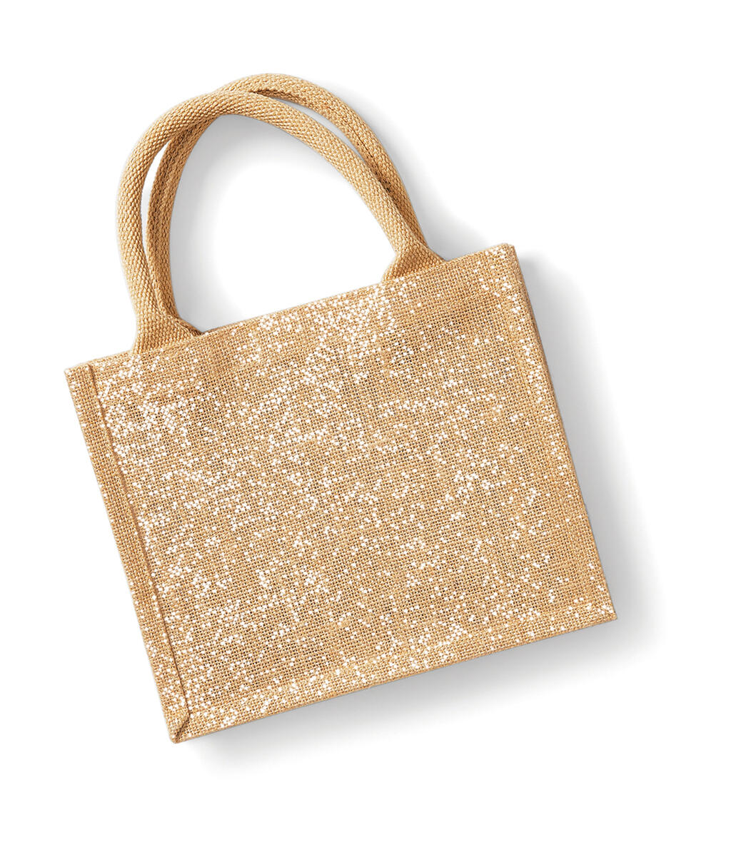 Shimmer Jute Mini Gift Bag - Vue 4