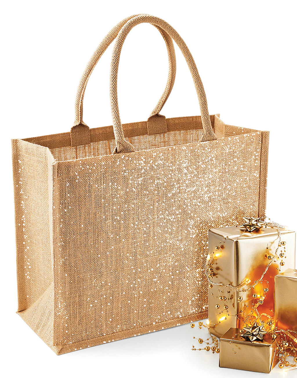 Shimmer Jute Shopper - Vue 3