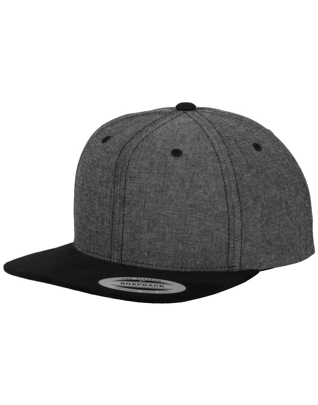 Chambray-Suede Snapback - Vue 3
