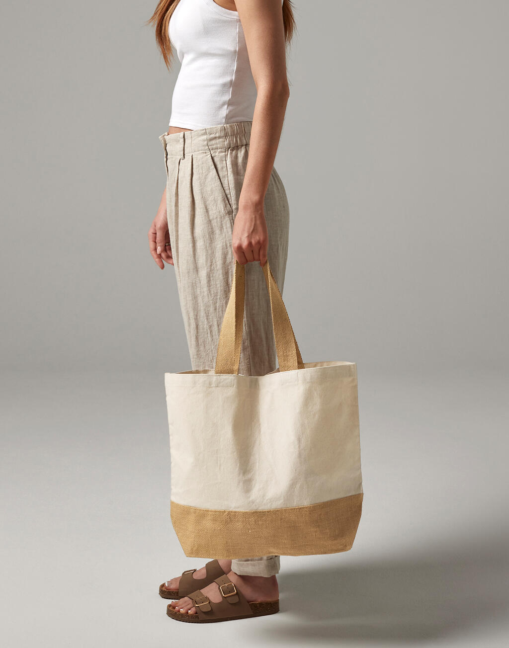 Jute Base Canvas Tote - Vue 3