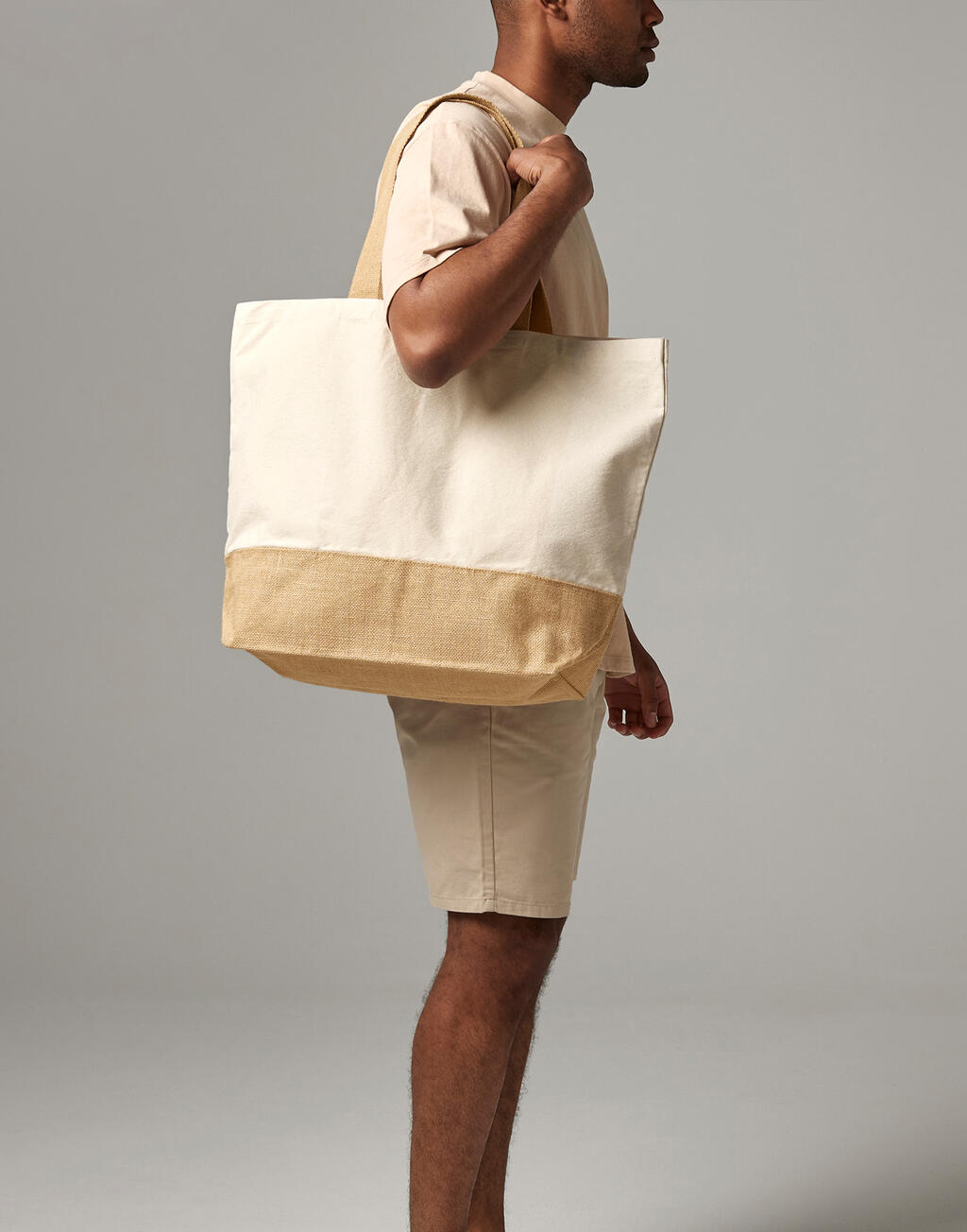 Jute Base Canvas Tote XL - Vue 2