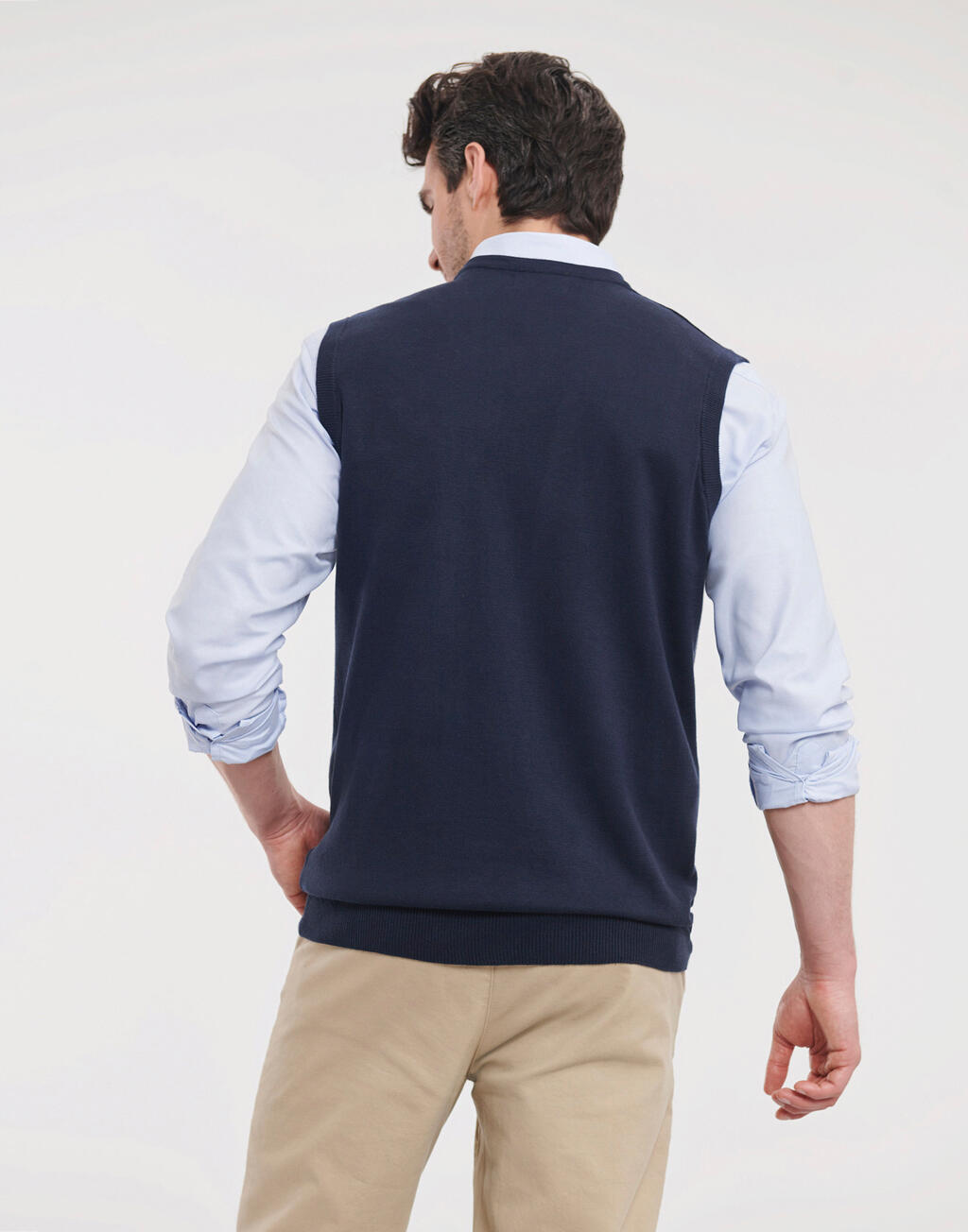 Adults' V-Neck Sleeveless Knitted Pullover - Vue 5