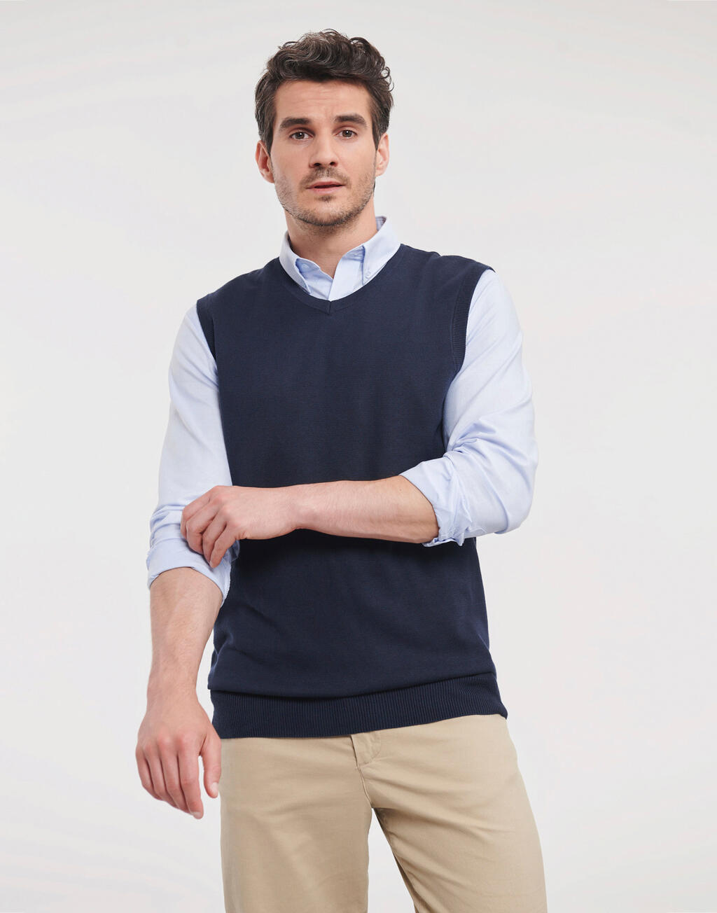 Adults' V-Neck Sleeveless Knitted Pullover - Vue 4