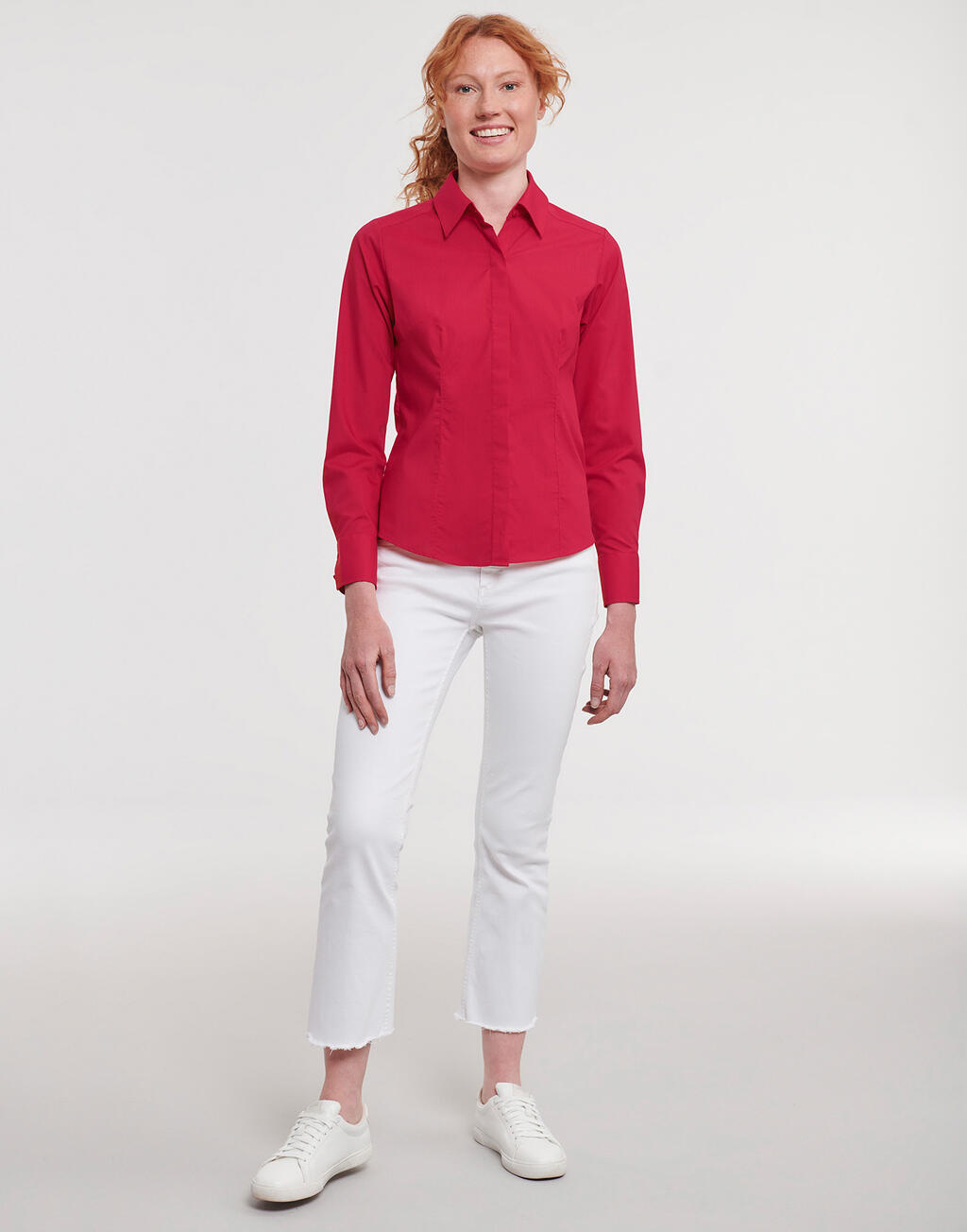 Ladies' LS Fitted Poplin Shirt - Vue 3