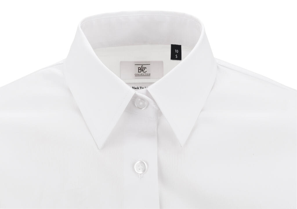 Black Tie LSL/women Poplin Shirt - Vue 2