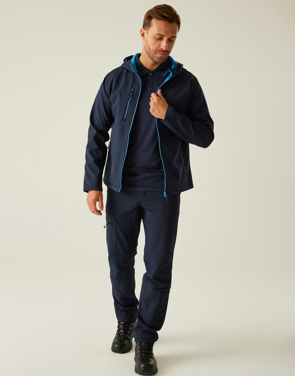 Navigate 2-Layer Hooded Softshell Jacket - Vue 4