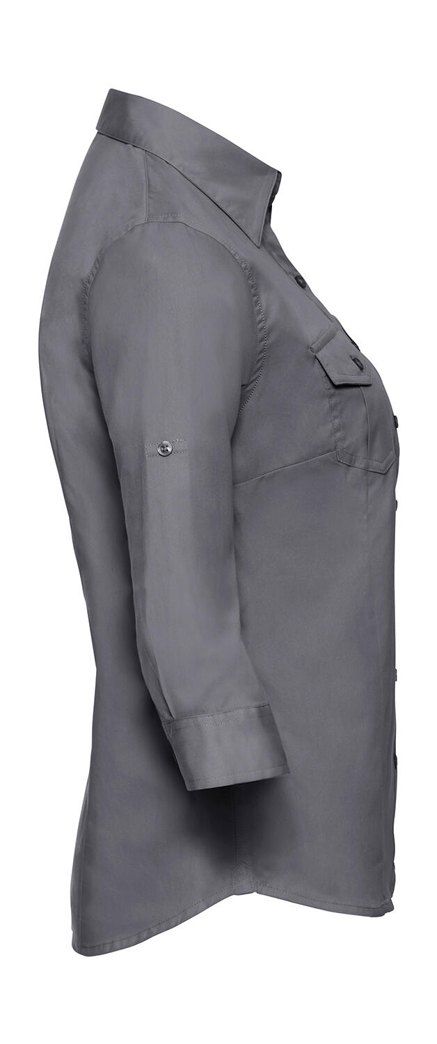 Ladies' Roll Sleeve Shirt 3/4 Sleeve - Vue 4