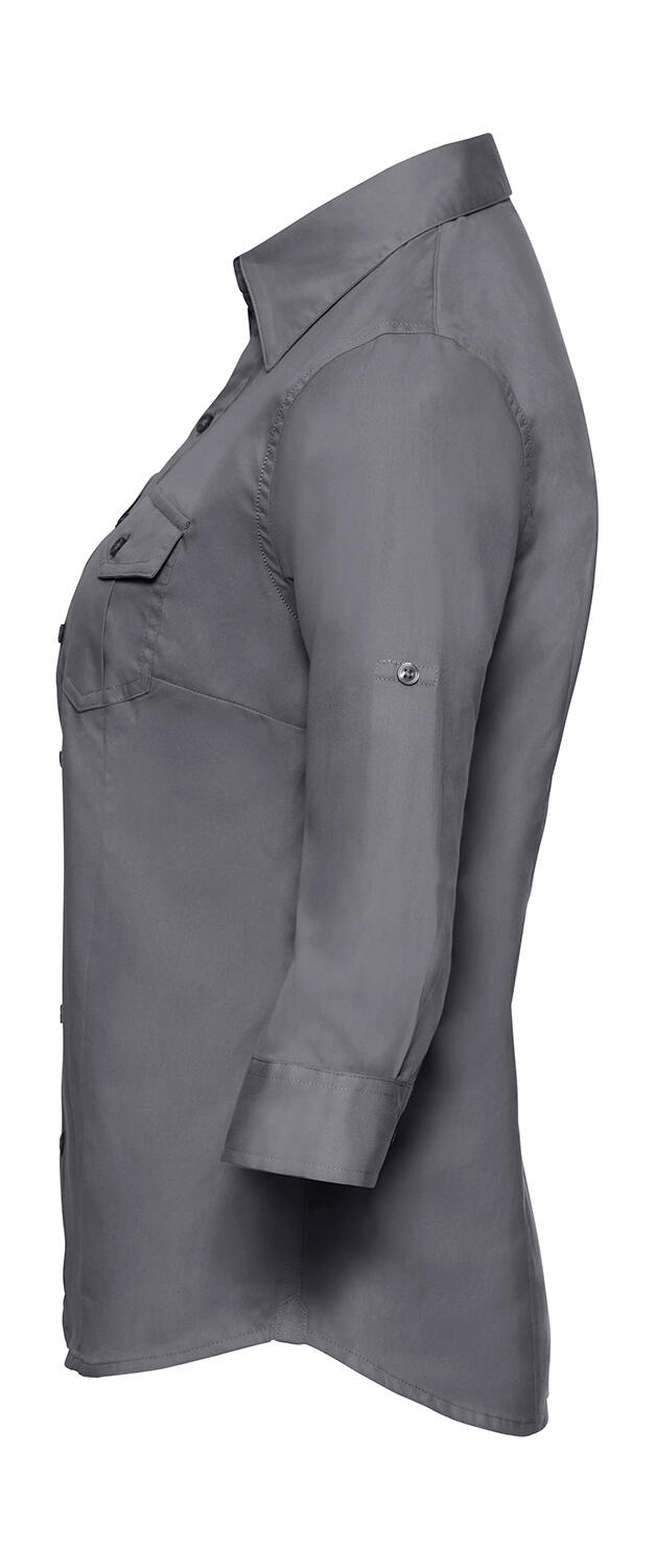 Ladies' Roll Sleeve Shirt 3/4 Sleeve - Vue 2