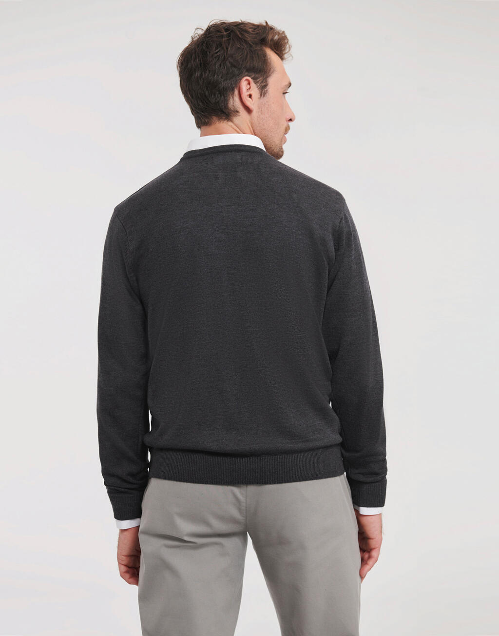 Men's V-Neck Knitted Pullover - Vue 2