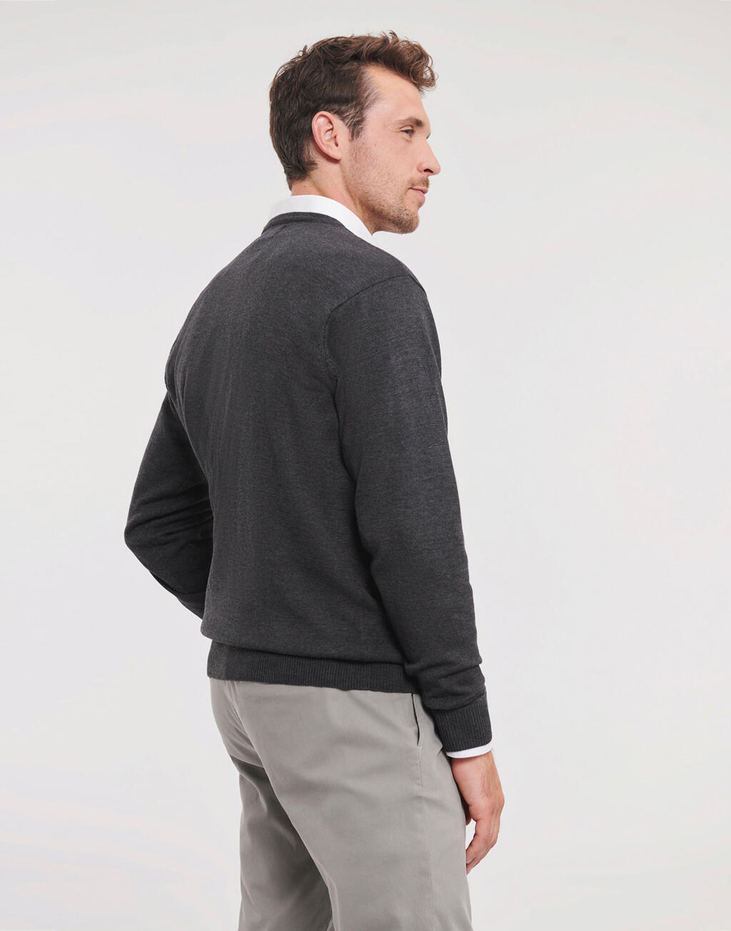 Men's V-Neck Knitted Pullover - Vue 3