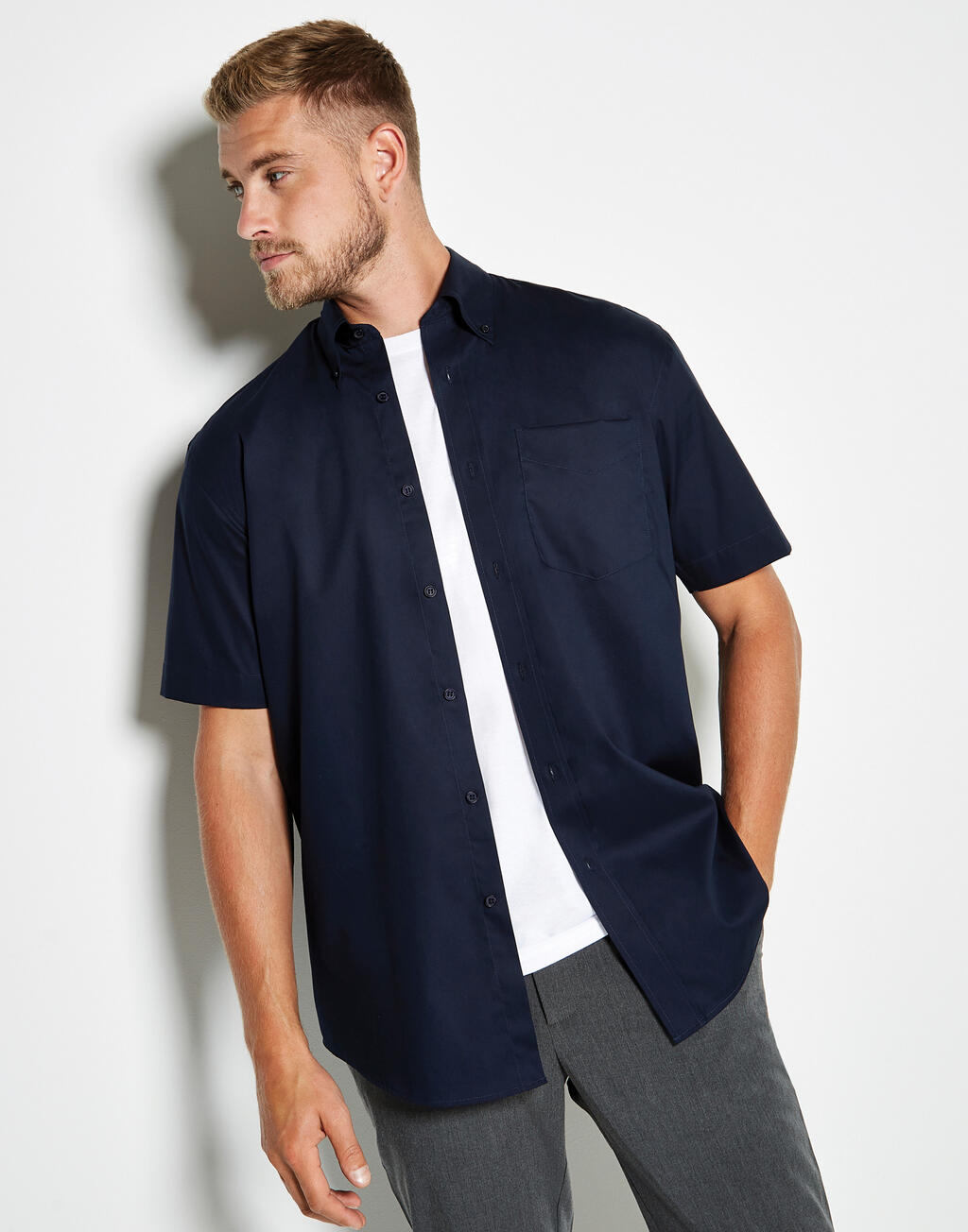 Classic Fit Premium Oxford Shirt SSL - Vue 4
