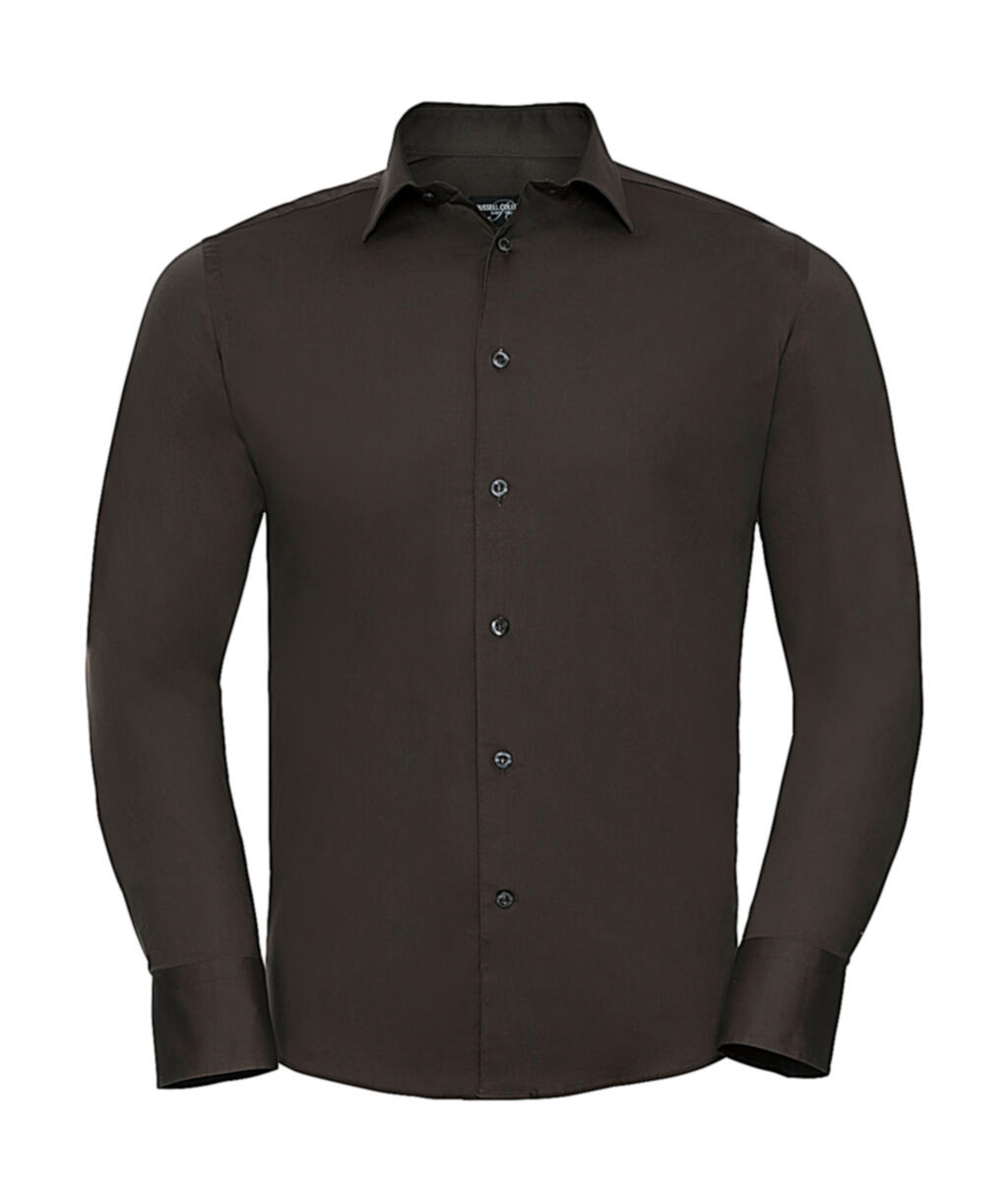 Fitted Long Sleeve Stretch Shirt - Vue 5