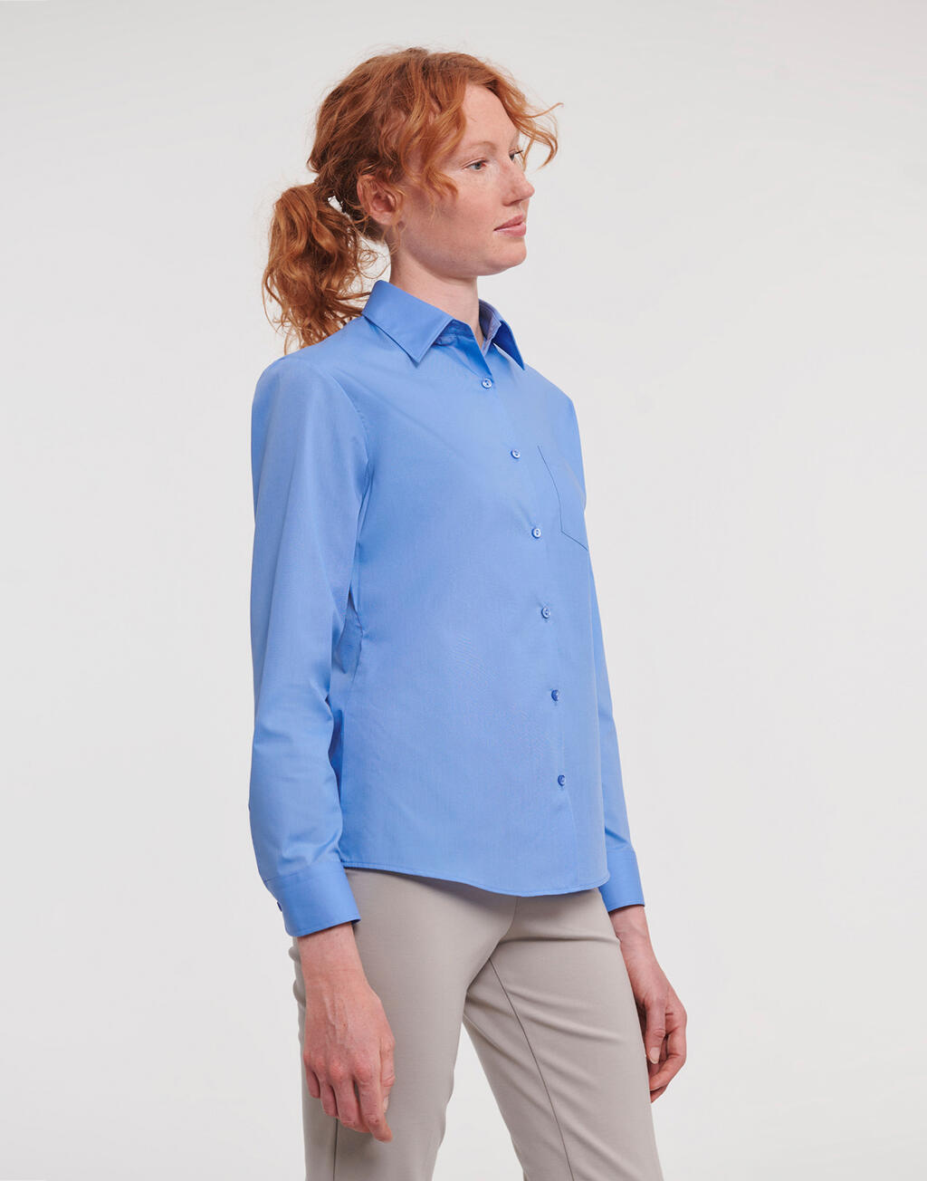 Ladies' LS Poplin Shirt - Vue 2