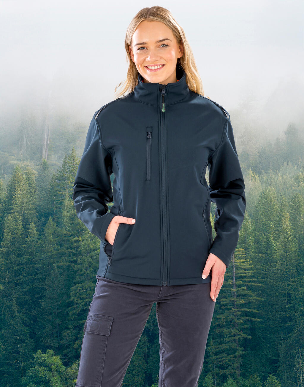 Womens Recycled 3-Layer Printable Softshell Jacket - Vue 3